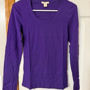 Bozzolo Rich Purple Long Sleeve Tee